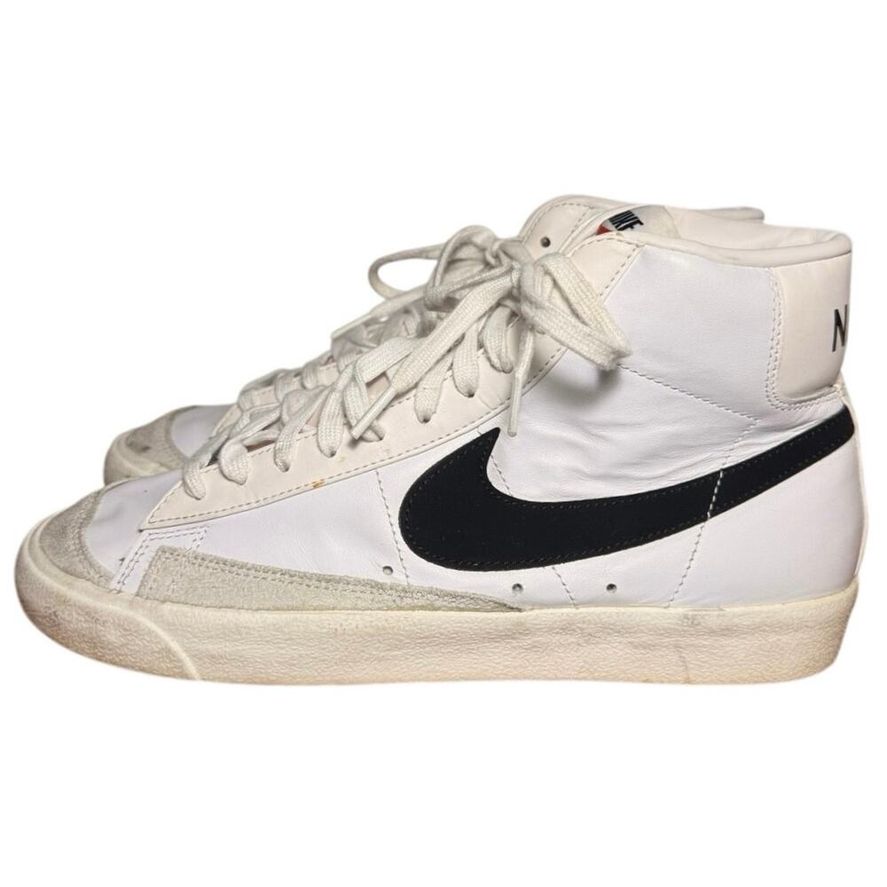 Nike Blazer Mid 77 Vintage White Black Mens 9.5 High Top BQ6806-100 NO INSOLES